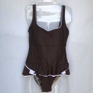 Shore Shapes Swimwear Ruffle Skirt One Piece Med